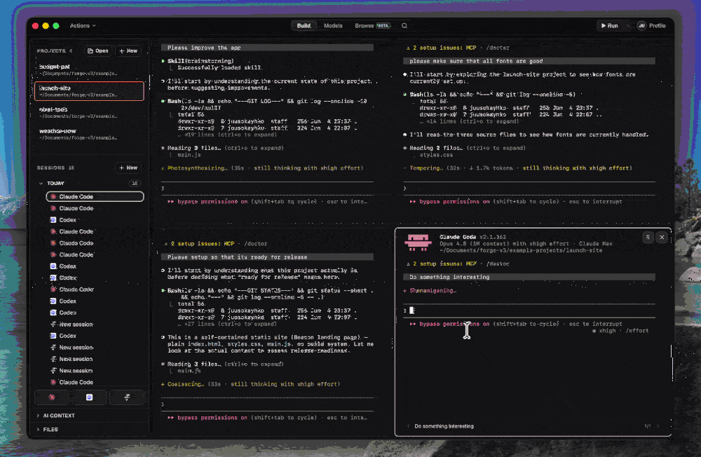 Multiple sessions demo