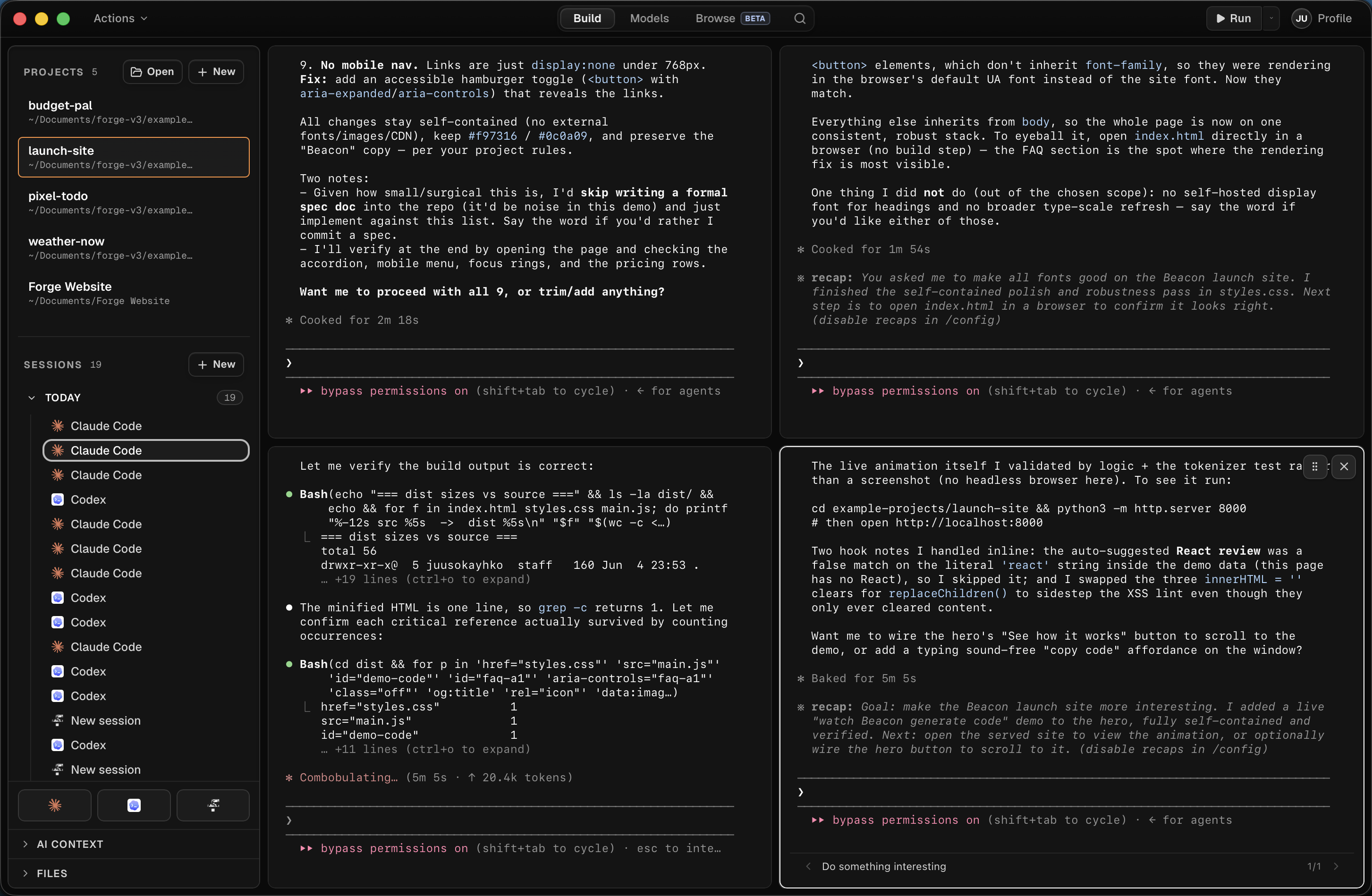 Forge product screenshot
